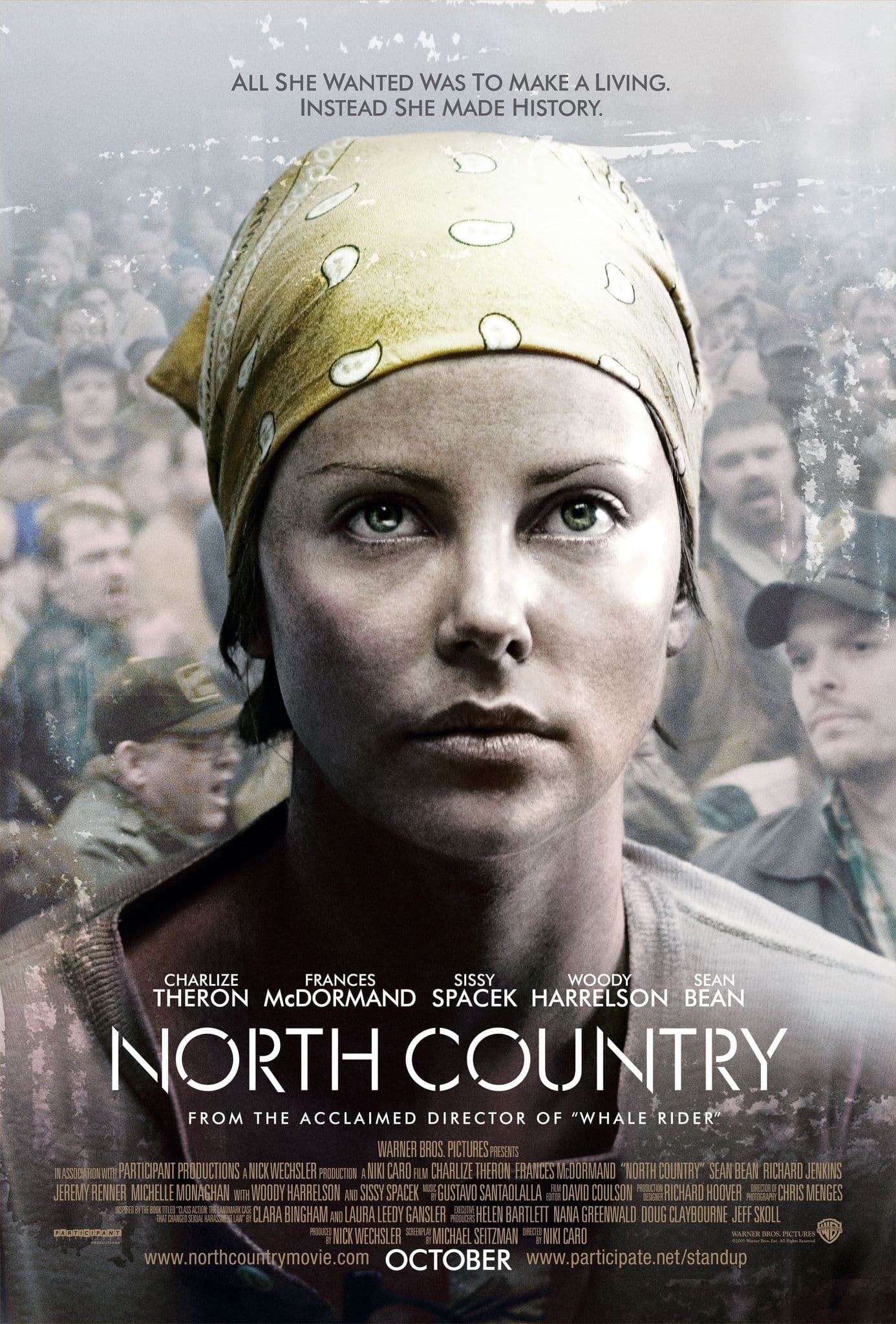 Theatrical key art for the 2005 feature film North Country.