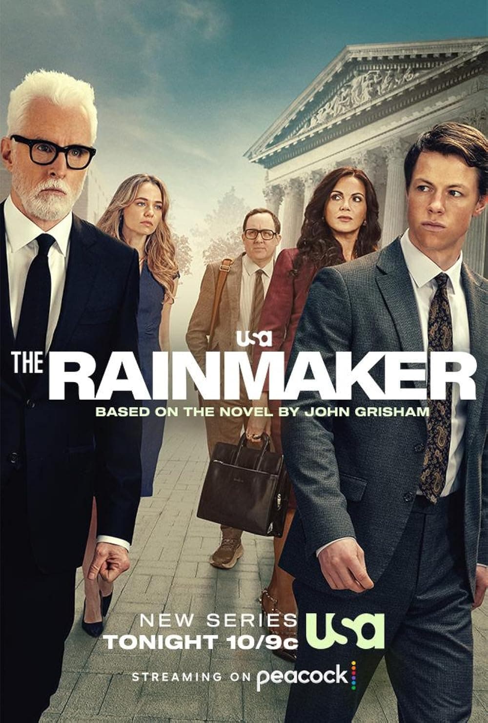 Key art for The Rainmaker, the USA Network adaptation of John Grisham's legal thriller.